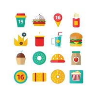 Food and Drink Icon Set Collection for Documents, Websites and Mobile Applications vector
