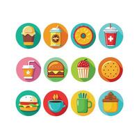 Food and Drink Icon Set Collection for Documents, Websites and Mobile Applications vector
