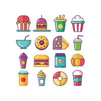 Food and Drink Icon Set Collection for Documents, Websites and Mobile Applications vector