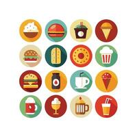 Food and Drink Icon Set Collection for Documents, Websites and Mobile Applications vector