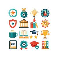 Education Icon Set Collection for Documents, Websites and Mobile Applications vector
