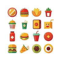 Food and Drink Icon Set Collection for Documents, Websites and Mobile Applications vector
