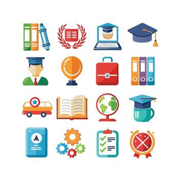 Education Icon Set Collection for Documents, Websites and Mobile Applications vector