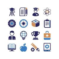 Education Icon Set Collection for Documents, Websites and Mobile Applications vector