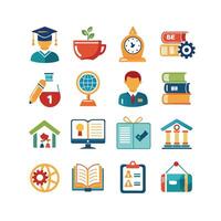 Education Icon Set Collection for Documents, Websites and Mobile Applications vector