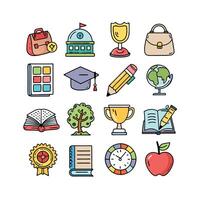Education Icon Set Collection for Documents, Websites and Mobile Applications vector