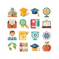 Education Icon Set Collection for Documents, Websites and Mobile Applications vector