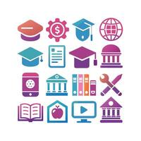 Education Icon Set Collection for Documents, Websites and Mobile Applications vector