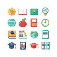 Education Icon Set Collection for Documents, Websites and Mobile Applications vector