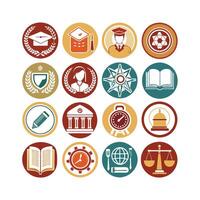 Education Icon Set Collection for Documents, Websites and Mobile Applications vector