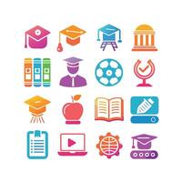 Education Icon Set Collection for Documents, Websites and Mobile Applications vector