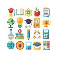 Education Icon Set Collection for Documents, Websites and Mobile Applications vector