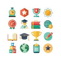 Education Icon Set Collection for Documents, Websites and Mobile Applications vector