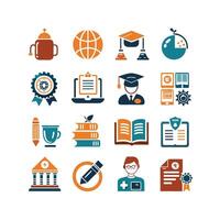 Education Icon Set Collection for Documents, Websites and Mobile Applications vector