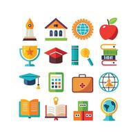 Education Icon Set Collection for Documents, Websites and Mobile Applications vector