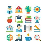 Education Icon Set Collection for Documents, Websites and Mobile Applications vector