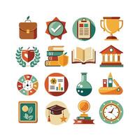 Education Icon Set Collection for Documents, Websites and Mobile Applications vector