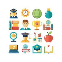 Education Icon Set Collection for Documents, Websites and Mobile Applications vector