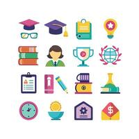 Education Icon Set Collection for Documents, Websites and Mobile Applications vector