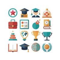 Education Icon Set Collection for Documents, Websites and Mobile Applications vector