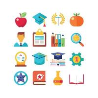 Education Icon Set Collection for Documents, Websites and Mobile Applications vector