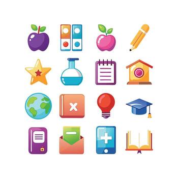 Education Icon Set Collection for Documents, Websites and Mobile Applications vector