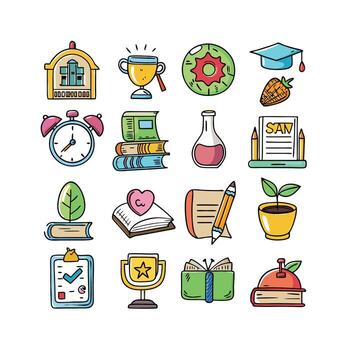 Education Icon Set Collection for Documents, Websites and Mobile Applications vector