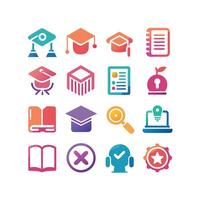 Education Icon Set Collection for Documents, Websites and Mobile Applications vector