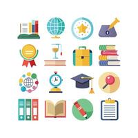 Education Icon Set Collection for Documents, Websites and Mobile Applications vector