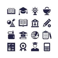 Education Icon Set Collection for Documents, Websites and Mobile Applications vector