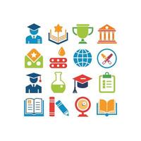 Education Icon Set Collection for Documents, Websites and Mobile Applications vector