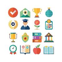Education Icon Set Collection for Documents, Websites and Mobile Applications vector