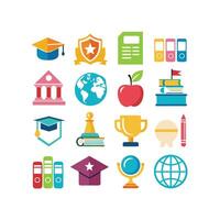 Education Icon Set Collection for Documents, Websites and Mobile Applications vector