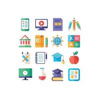 Education Icon Set Collection for Documents, Websites and Mobile Applications vector