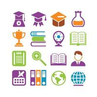 Education Icon Set Collection for Documents, Websites and Mobile Applications vector