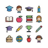 Education Icon Set Collection for Documents, Websites and Mobile Applications vector