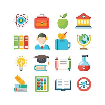 Education Icon Set Collection for Documents, Websites and Mobile Applications vector