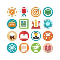 Education Icon Set Collection for Documents, Websites and Mobile Applications vector