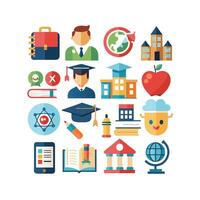 Education Icon Set Collection for Documents, Websites and Mobile Applications vector