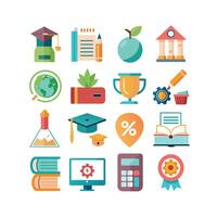 Education Icon Set Collection for Documents, Websites and Mobile Applications vector
