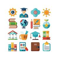 Education Icon Set Collection for Documents, Websites and Mobile Applications vector