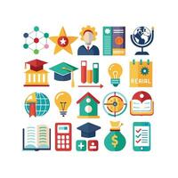 Education Icon Set Collection for Documents, Websites and Mobile Applications vector