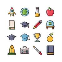 Education Icon Set Collection for Documents, Websites and Mobile Applications vector