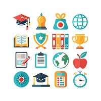 Education Icon Set Collection for Documents, Websites and Mobile Applications vector