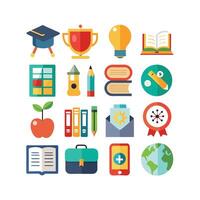 Education Icon Set Collection for Documents, Websites and Mobile Applications vector