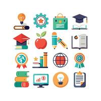Education Icon Set Collection for Documents, Websites and Mobile Applications vector