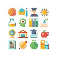 Education Icon Set Collection for Documents, Websites and Mobile Applications vector