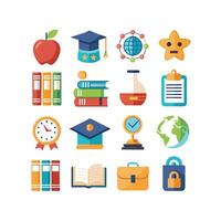 Education Icon Set Collection for Documents, Websites and Mobile Applications vector