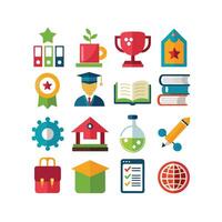 Education Icon Set Collection for Documents, Websites and Mobile Applications vector