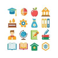 Education Icon Set Collection for Documents, Websites and Mobile Applications vector